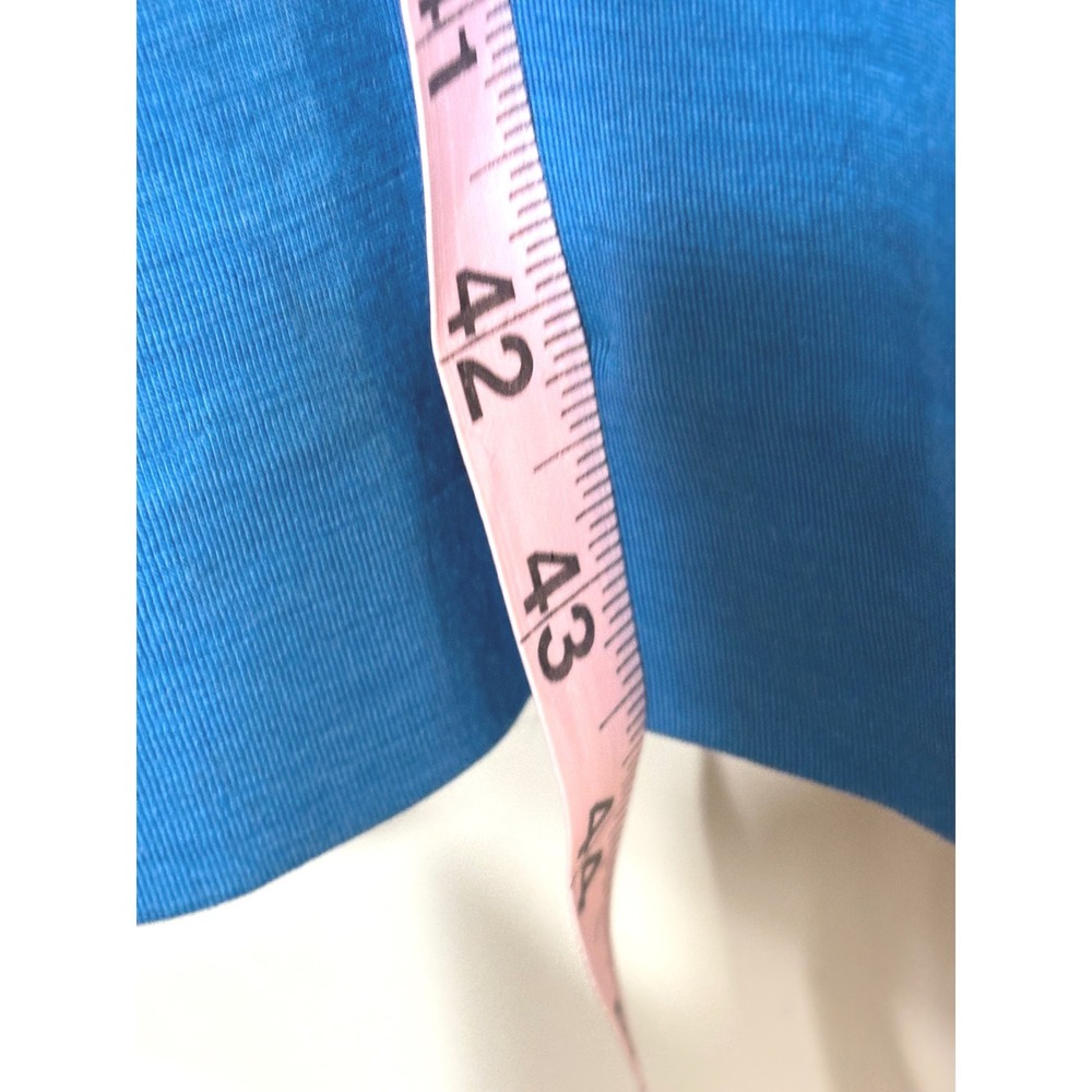 Studio Leonard Paris Vintage Blue Geometric Abstract Print Drop Waist Dress - Picture 9 of 16